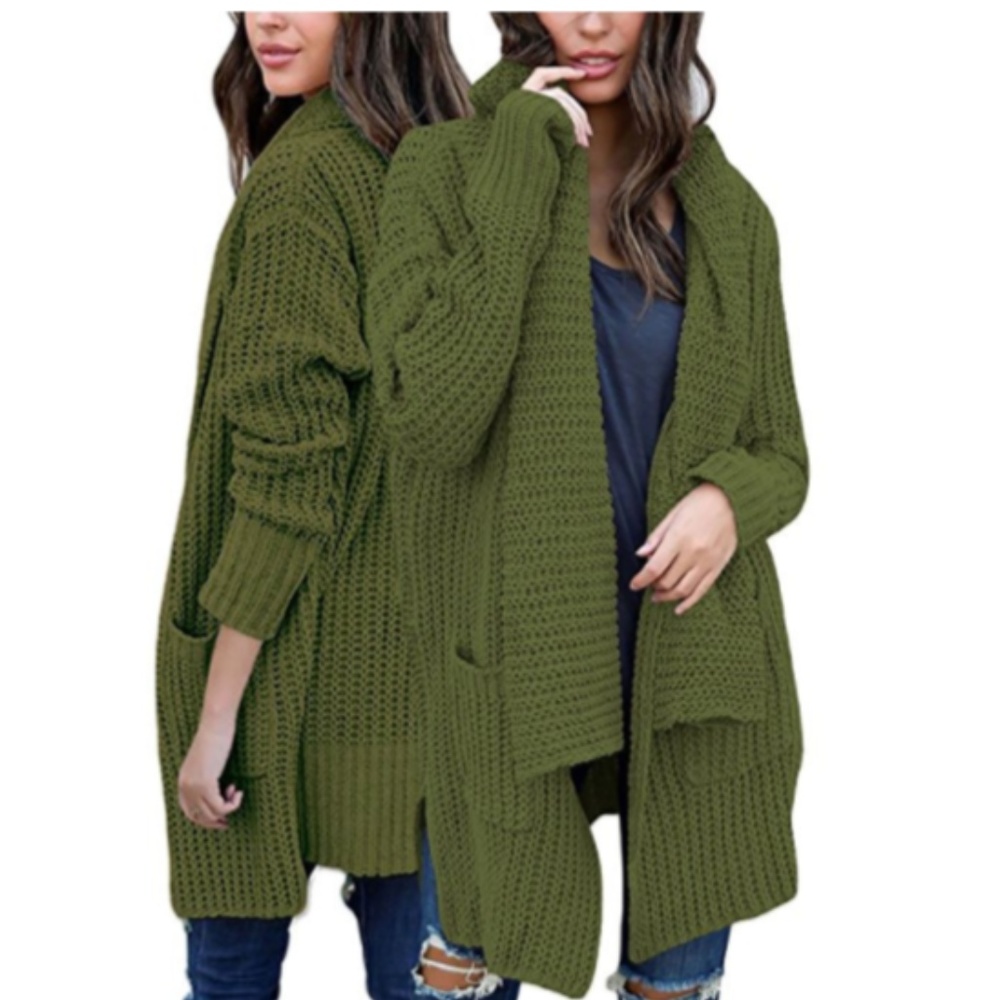 BALDWIN Wool Oversized Long Chunky Cardigan - Picture 5 of 6